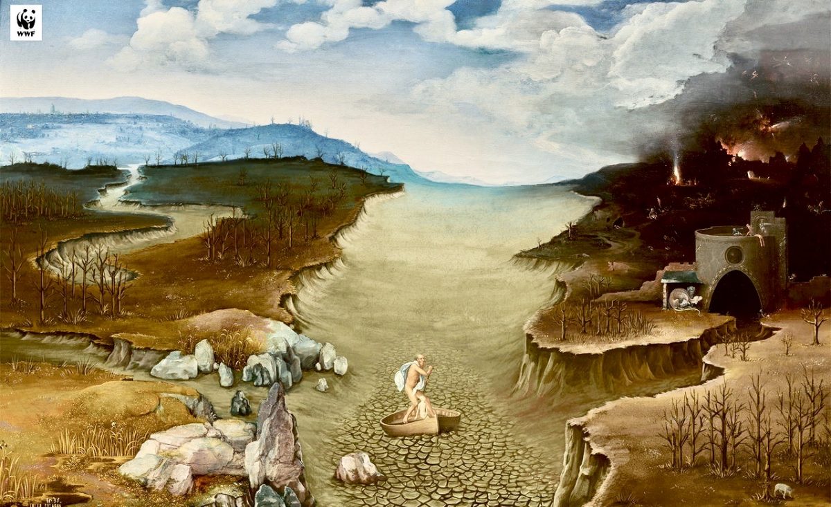 El Cambio Climático. El paso de la laguna Estigia. Patinir, 1515. Museo del Prado.